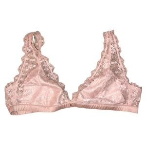 Victoria’s Secret Light Pink Lacey Bralette Size Medium